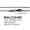 Cable Chain – 1,5 mm, nemesacél fekete anker szett