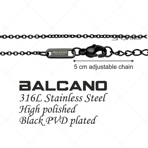 Cable Chain – 1,5 mm, nemesacél fekete anker szett