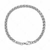 Braided – Nemesacél fonott láncos karkötő magasfényű polírozással – 4 mm