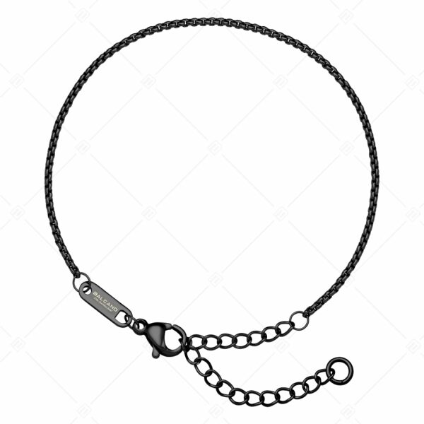 Round Venetian – 1,5 mm, nemesacél fekete kerekített velencei kocka szett