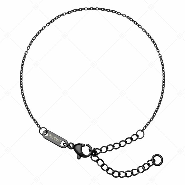 1 (22) Flat Cable – 1,5 mm nemesacél fekete lapított szemes anker szett