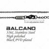 Cable Chain – 1,5 mm, nemesacél fekete anker szett