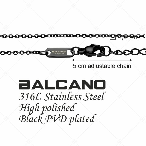 Cable Chain – 1,5 mm, nemesacél fekete anker szett