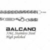 Braided – Nemesacél fonott láncos karkötő magasfényű polírozással – 4 mm