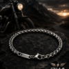 Braided – Nemesacél fonott láncos karkötő magasfényű polírozással – 4 mm
