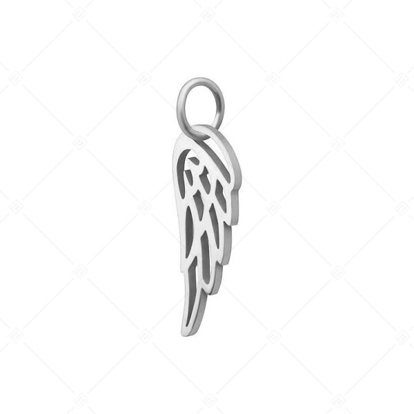 d255aee1-141e-4c0f-858b-70b1e24321be (1) Aurelia – Nemesacél angyalszárny alakú charm, magasfényű polírozással