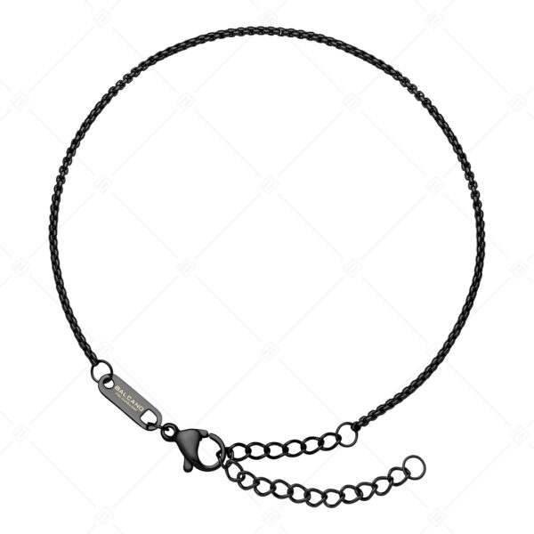 Round Venetian – 1,5 mm, nemesacél fekete kerekített velencei kocka szett