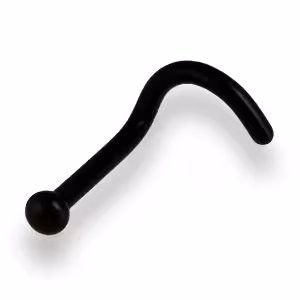 Shadow – Fekete titán orr piercing gömb végződéssel