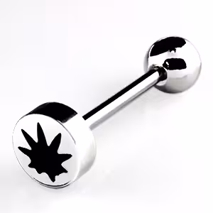 Leaf – Marijuana mintás nyelv piercing