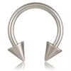 orvosi-acel-patko-piercing-tuske-vegzodesekkel Horn – Orvosi acél patkó piercing, tüske végződésekkel