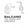 64fba2d2-566e-40b9-8479-5e59e675eb41 Equinox – Jin-jang nemesacél charm medál