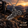 Rider RIDER – Motoros nemesacél medál+ajándék 60 cm-es nemesacél nyaklánc