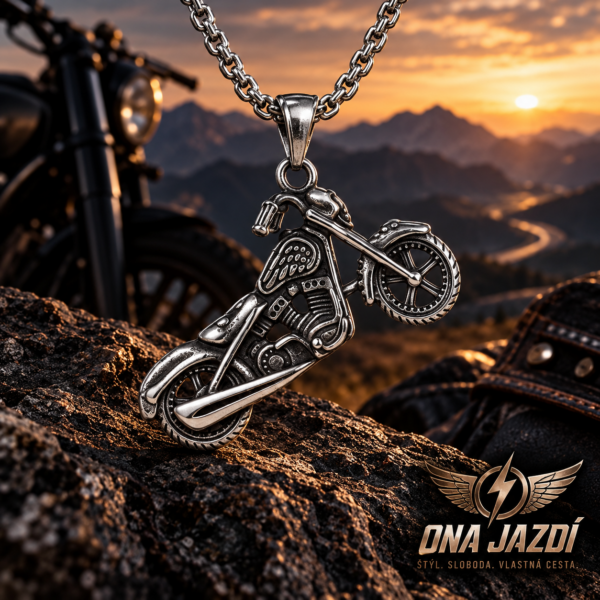 Rider RIDER – Motoros nemesacél medál+ajándék 60 cm-es nemesacél nyaklánc