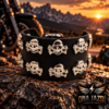 SKULL – Koponyás valódi bőr csuklópánt