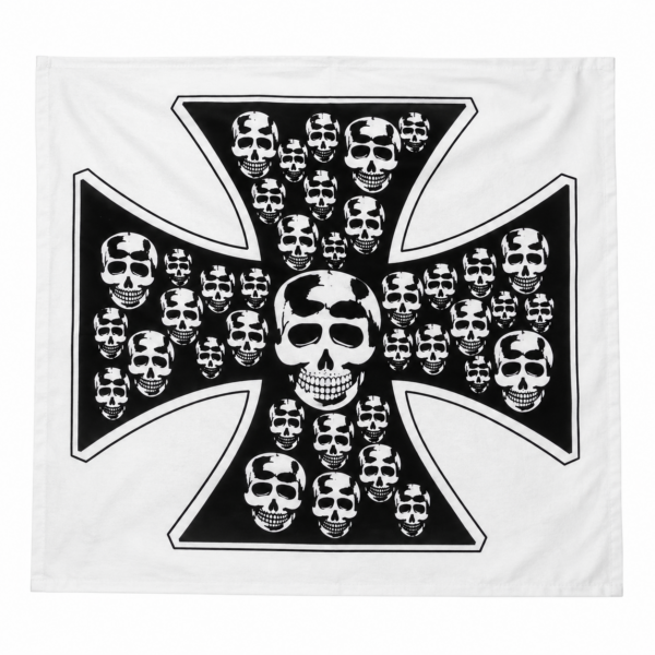 3ba73361-67e5-4d49-b61f-f33298046b7e Iron Reaper – Vaskeresztes, koponyamintás bandana fejpántos sál