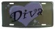 LPS594 Violet Diva – „Díva” bádogtábla, 30 × 15 cm