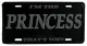 Rebel Queen – „I’m the Princess, That’s Why” bádogtábla, 30 × 15 cm